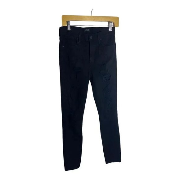 Agolde Sophie High Waisted Distressed Skinny Jeans Black Moonstruck Size 27 - Picture 2 of 10